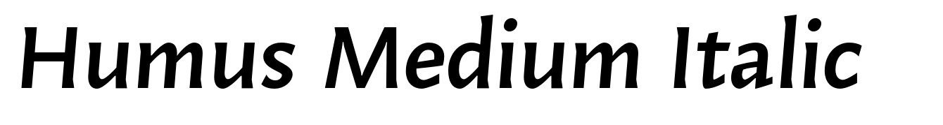 Humus Medium Italic